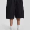 Black Parachute Cargo Shorts