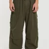 Khaki Parachute Cargo Pants