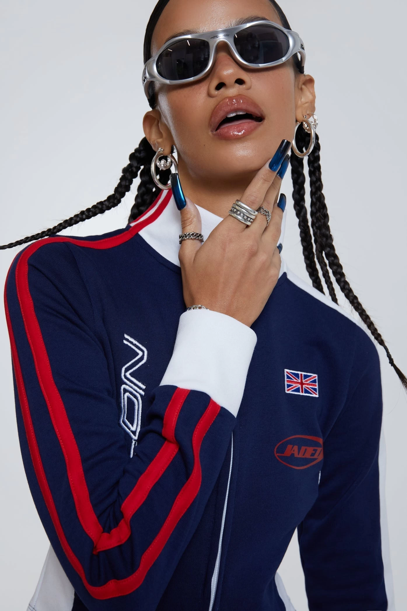 Jaded London Blueprint Track Jacket With Full Zip - Image 3