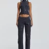Jaded London Vintage Grey Cargo Halter Neck Top With Pocket Detail