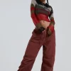 Jaded London Burgundy Parachute Cargo Pants