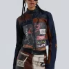 Jaded London Daytona Zip Off Sleeve Moto Jacket