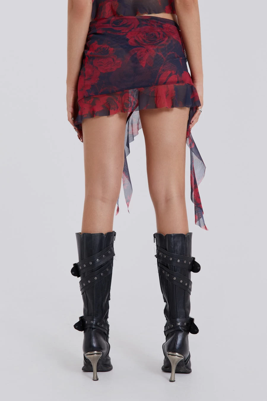 Jaded London Selene Asymmetric Hem Mini Skirt - Image 6