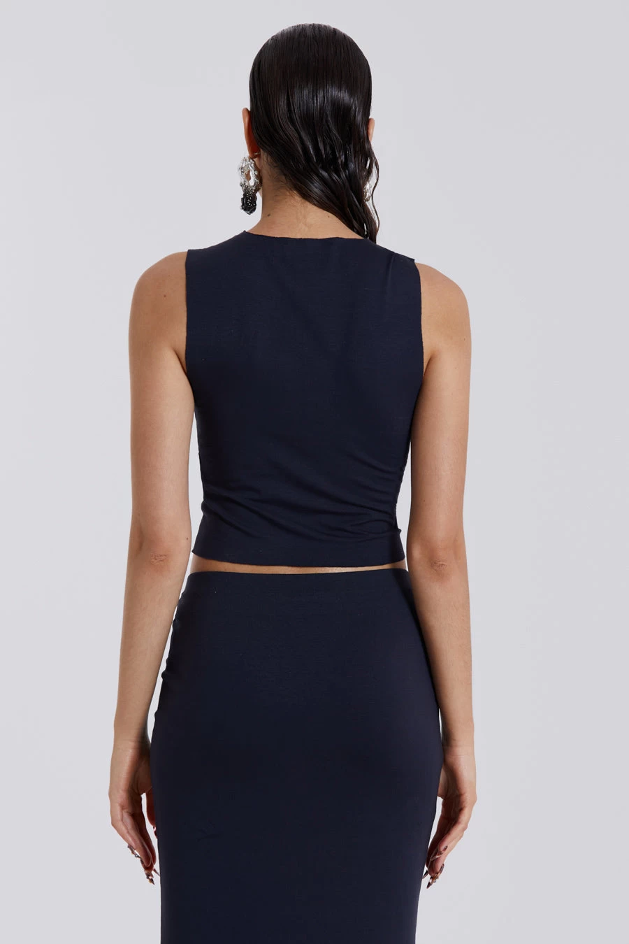 Jaded London Flaming Rose Raw Edge Tank Top - Image 2