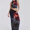 Jaded London Flaming Rose Maxi Skirt