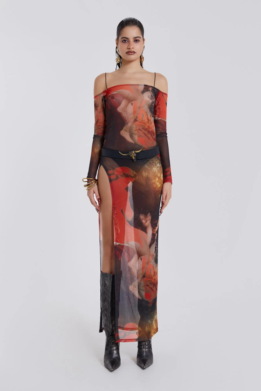 Jaded London Valencia Print Maxi Dress - Image 5