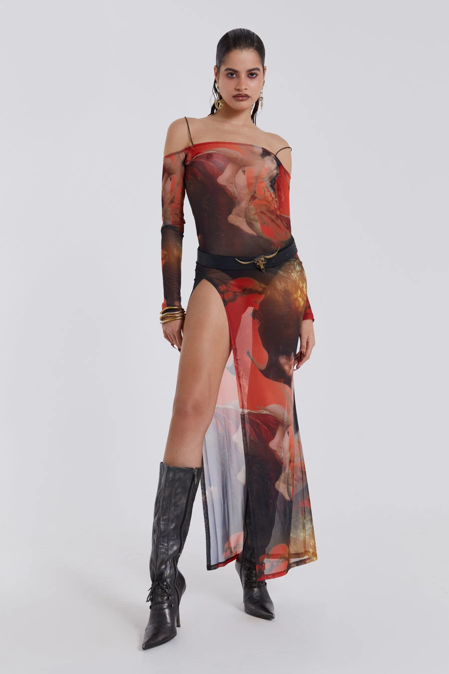 Jaded London Valencia Print Maxi Dress - Image 7