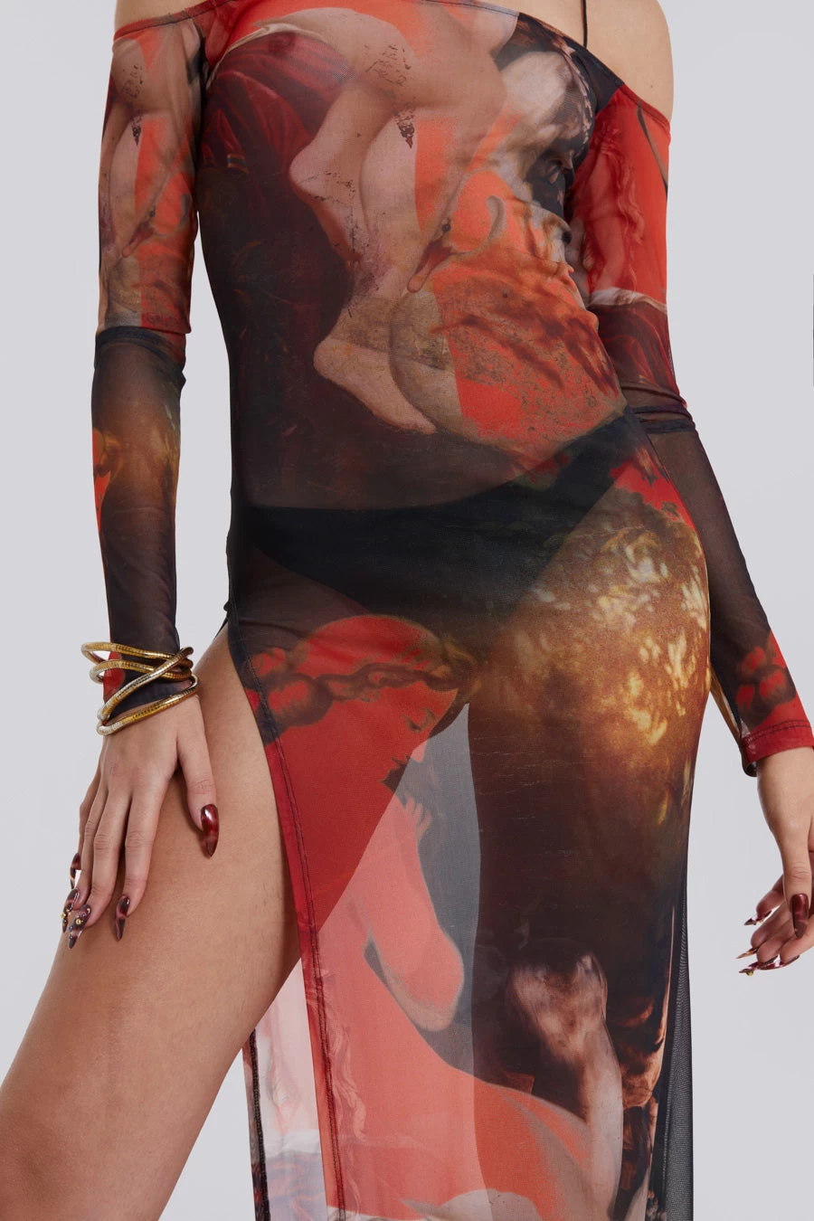 Jaded London Valencia Print Maxi Dress - Image 4
