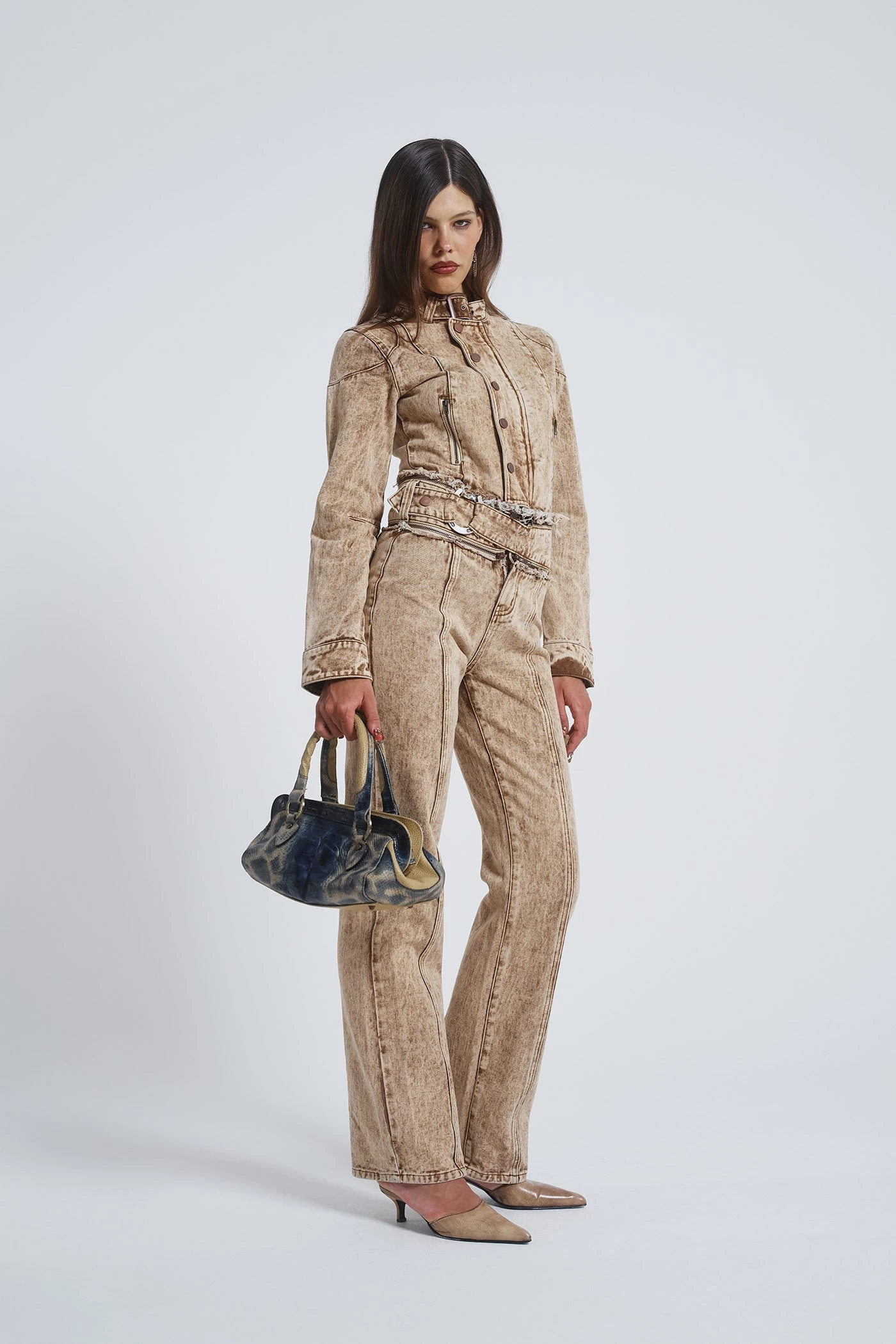 Jaded London Not My First Rodeo 6 In 1 Multi-wear Denim Jumpsuit