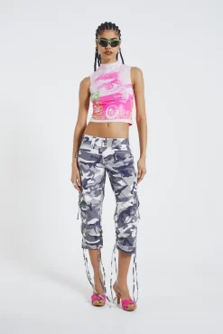 Jaded London Camo Capri Cargos