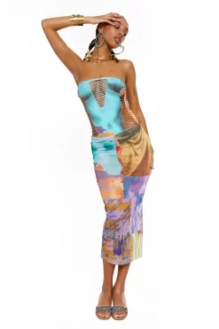 Jaded London Aphrodite Mesh Maxi Skirt