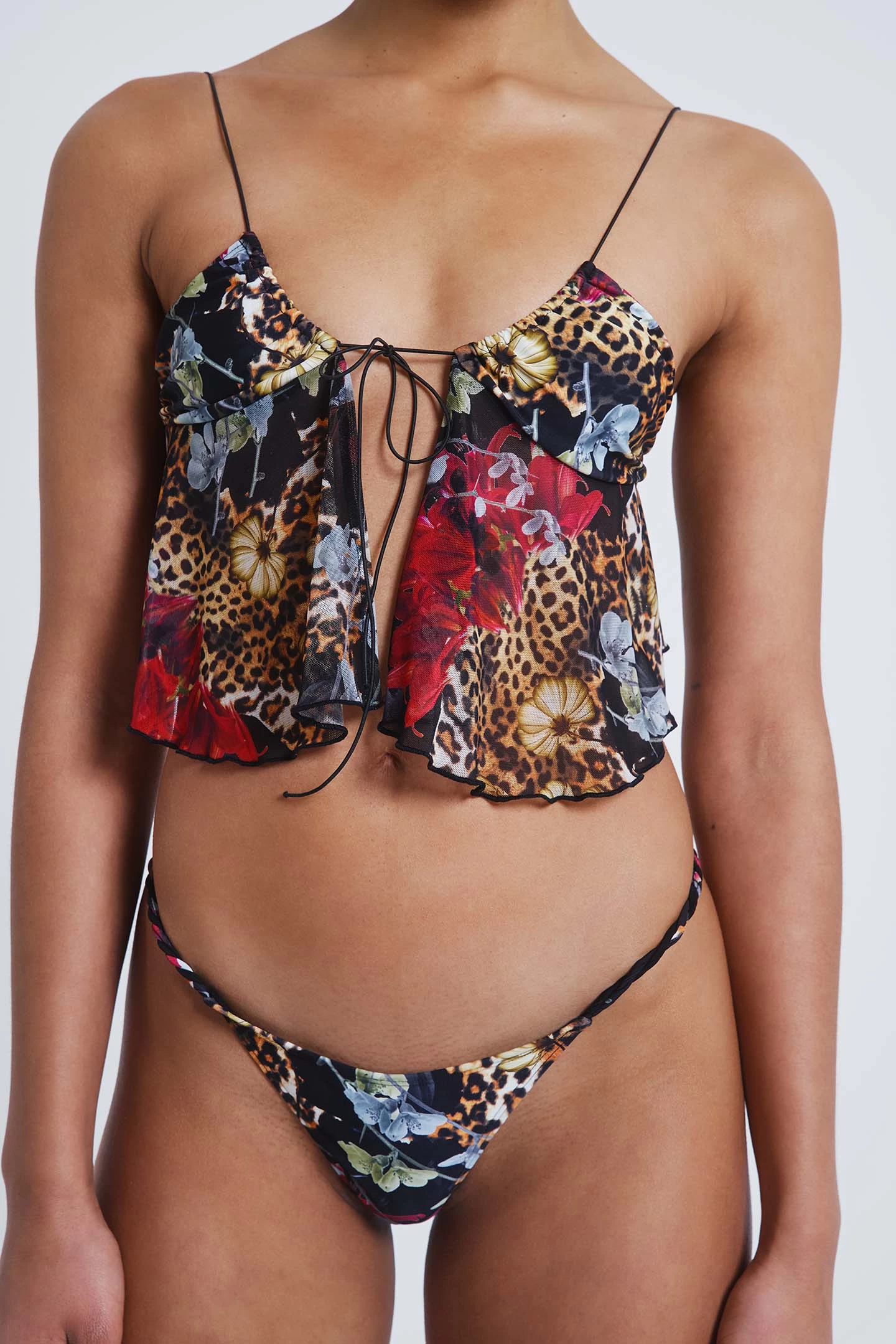 Antoinette Sheer Panel Bikini Top - Image 4