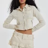 Jaded London Santal Linen Cargo Mini Skirt