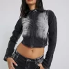 Jaded London 24/7 Ruched Front Denim Jacket