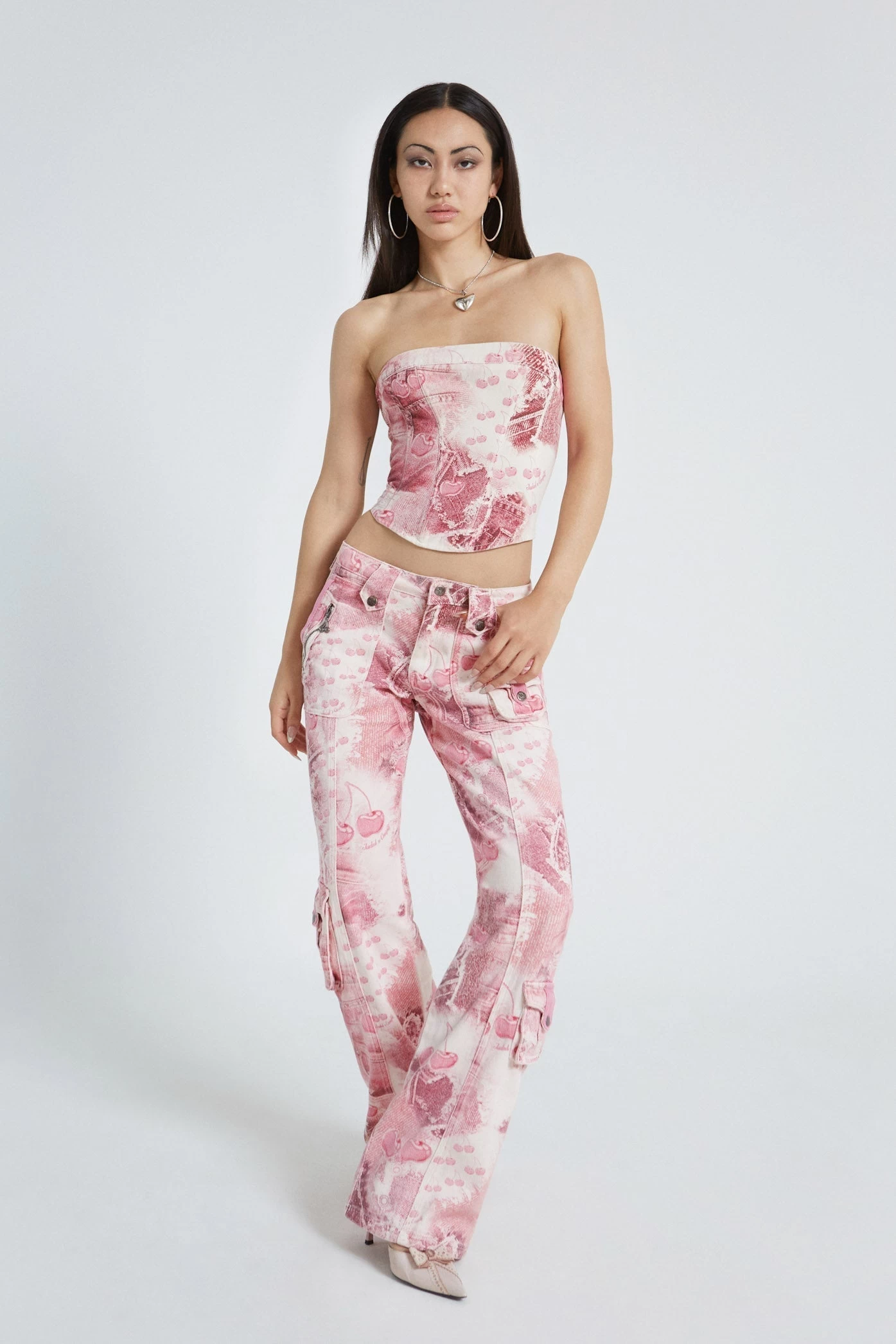 Jaded London Cherry Babygirl Denim Corset - Image 5