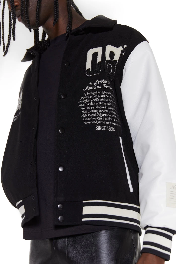 Black NTRLS Varsity Jacket - Image 2