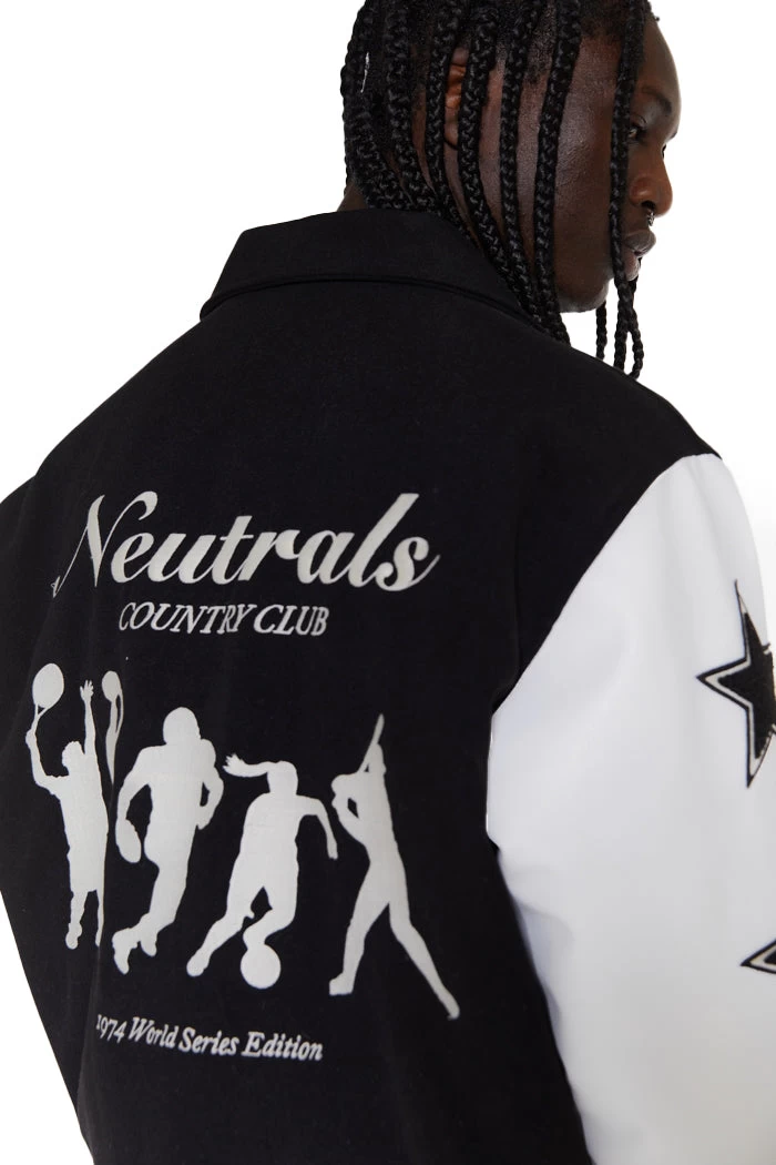 Black NTRLS Varsity Jacket - Image 3