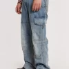 Blue Millennium Cargo Jeans