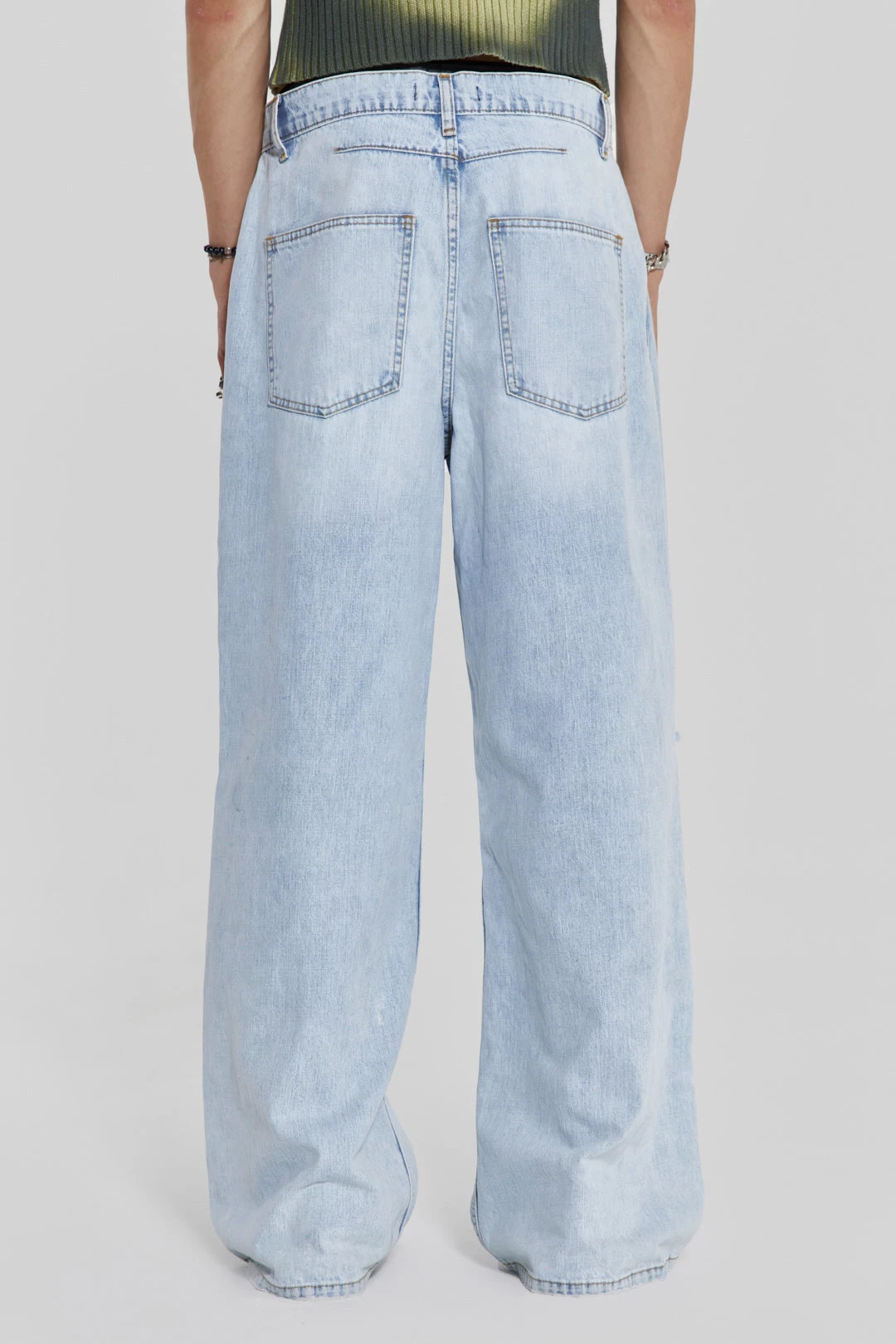 Bleached Blue Colossus Flare Jeans - Image 6