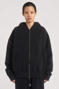 NTRLS Dust Black Oversized Zip Through Hoodie