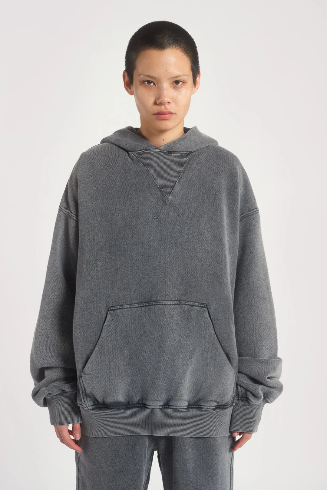 NTRLS Chrome Grey Oversized Hoodie
