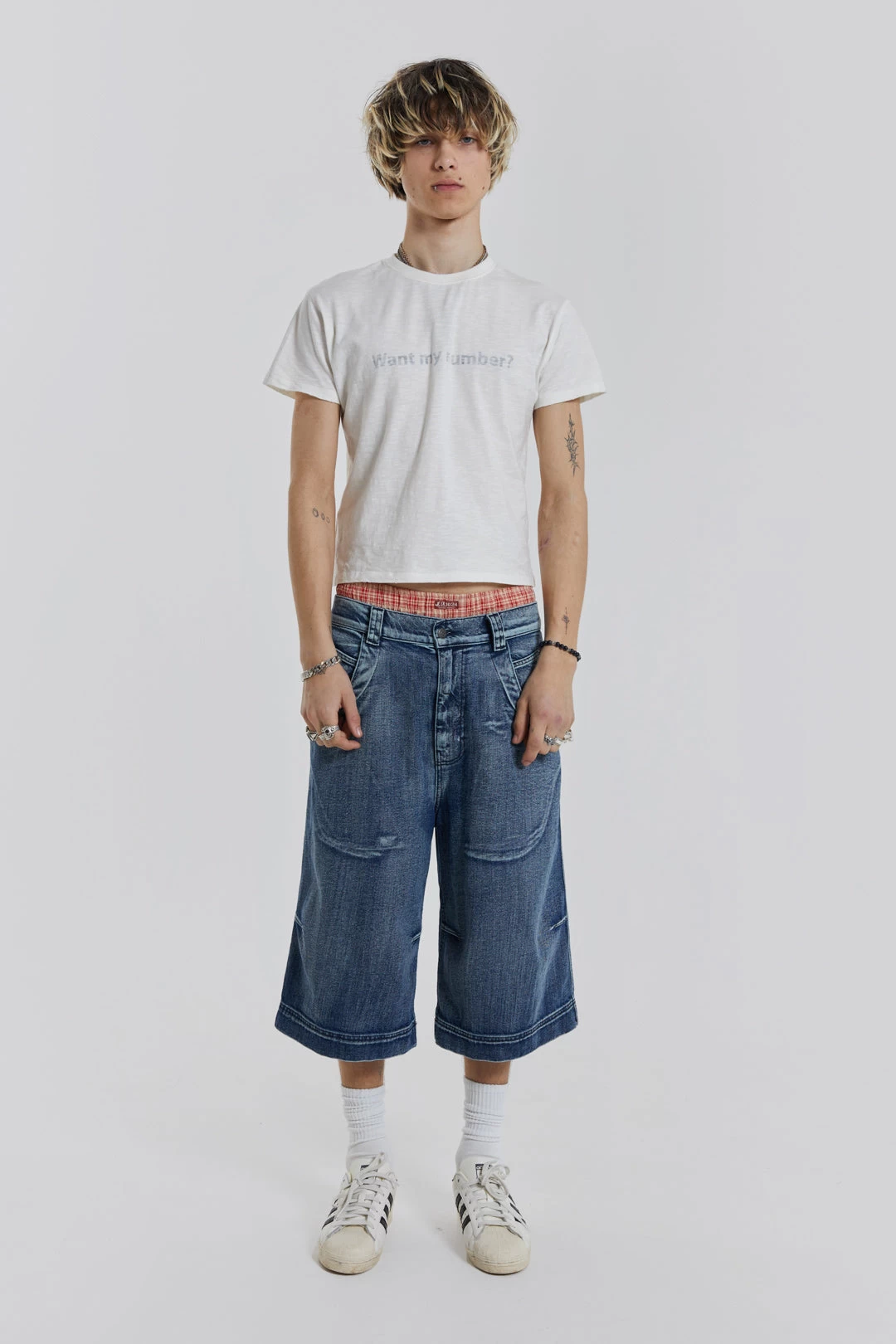 Axle Acid Wash Denim Jorts - Image 2