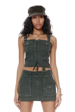 Jaded London Khaki Cargo Corset