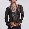 Jaded London Capella Knitted Top With Hardware Trim