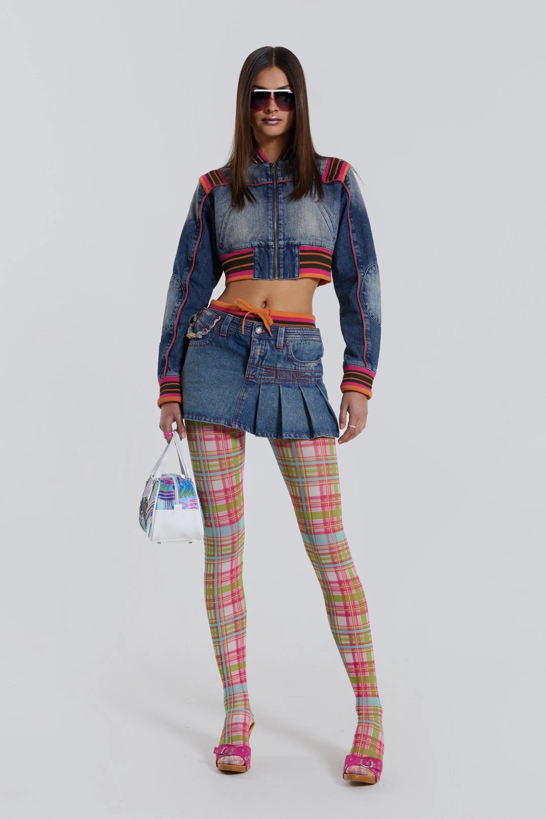 Jaded London Sherbet Cropped Denim Jacket - Image 7