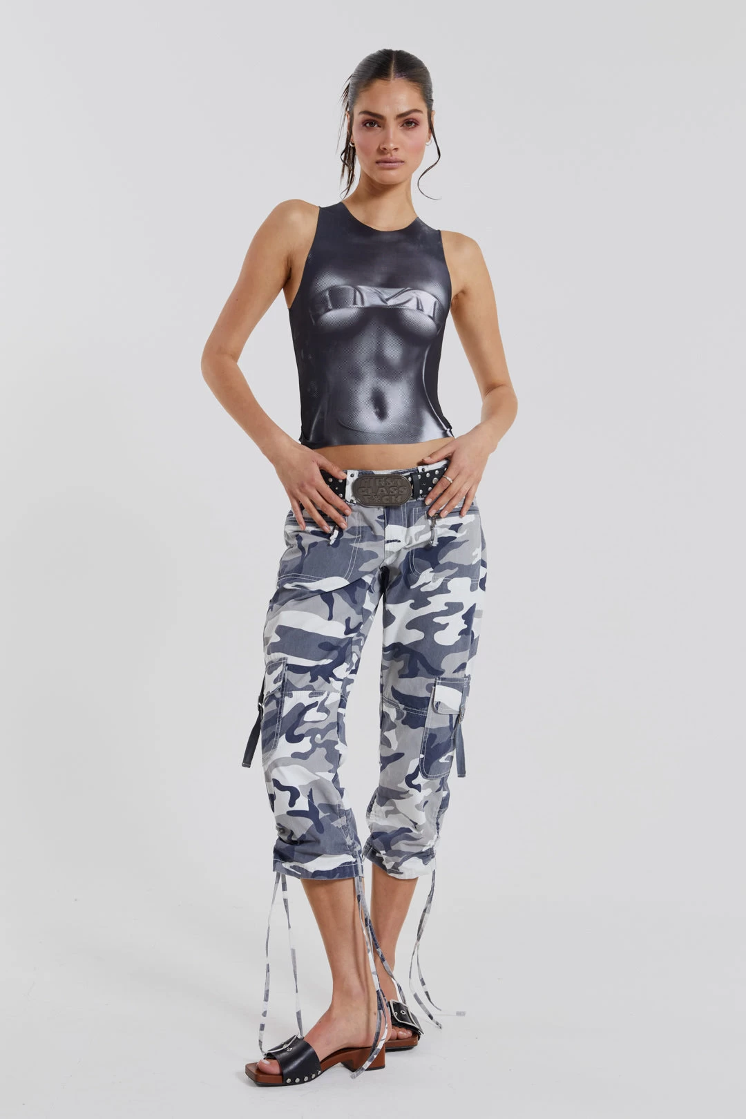 Jaded London Camo Capri Cargos - Image 4