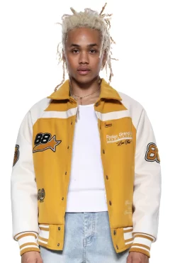 Yellow Rodeo Varsity Jacket