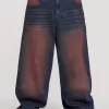 Deep Red Colossus Jeans