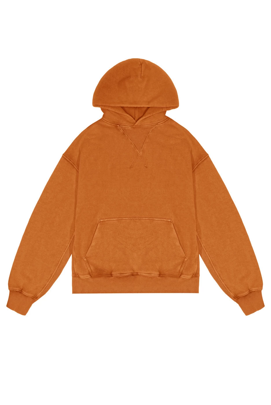 Jaded London NTRLS Rust Orange Oversized Hoodie - Image 2