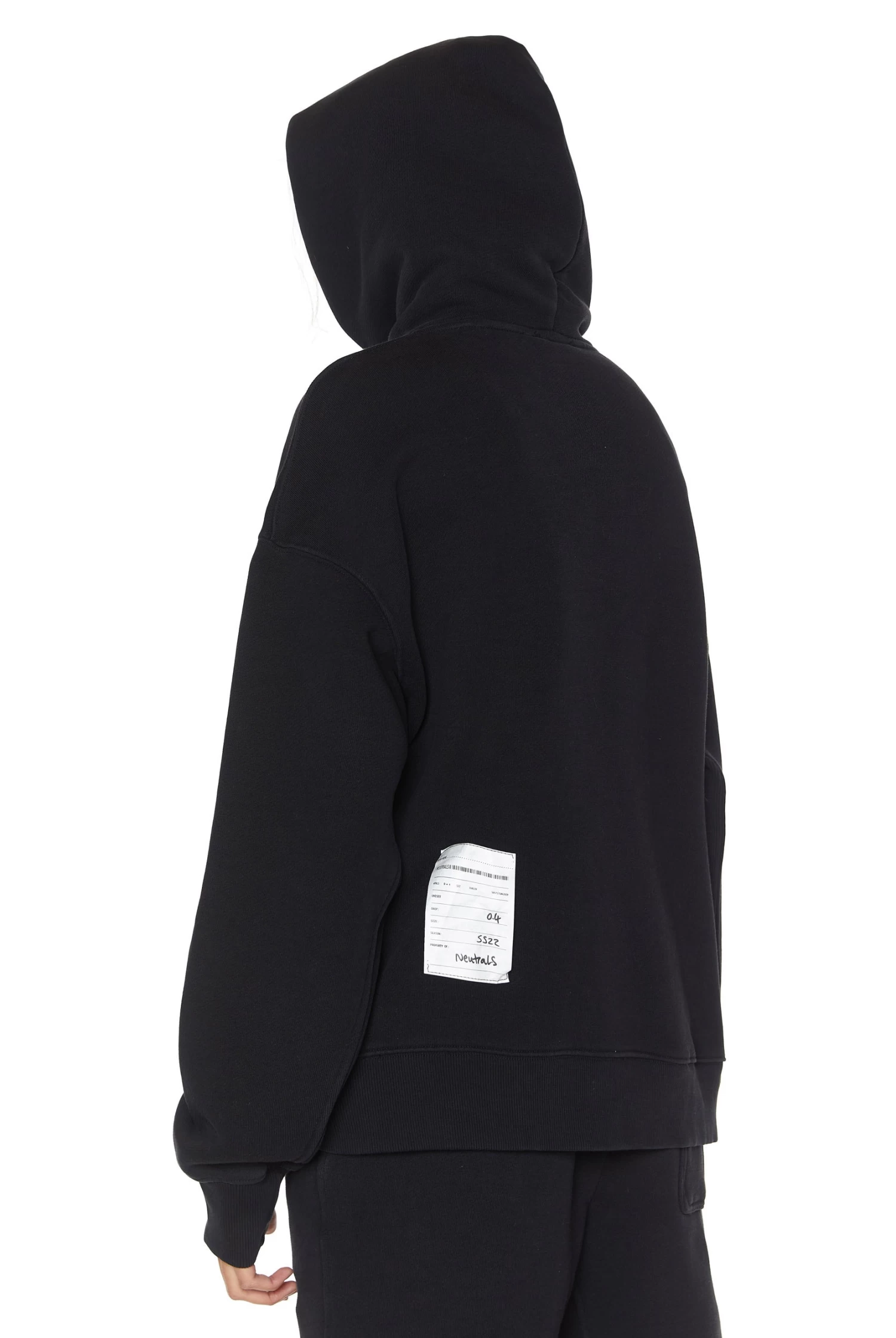 Jaded London NTRLS Dust Black Oversized Hoodie - Image 4