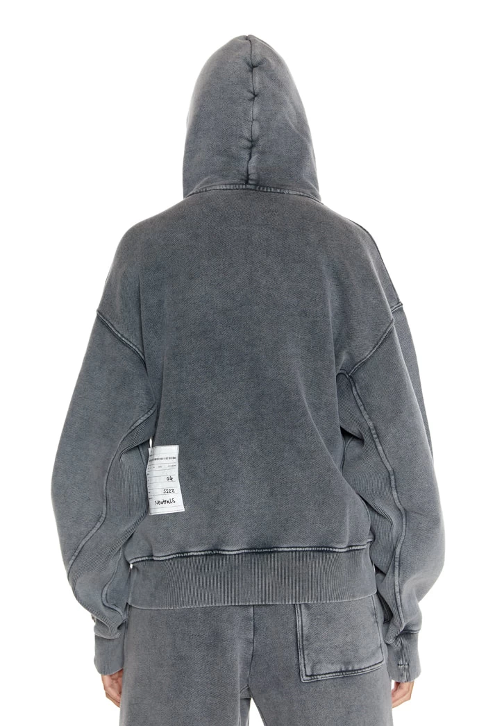 Jaded London NTRLS Chrome Grey Oversized Hoodie - Image 3