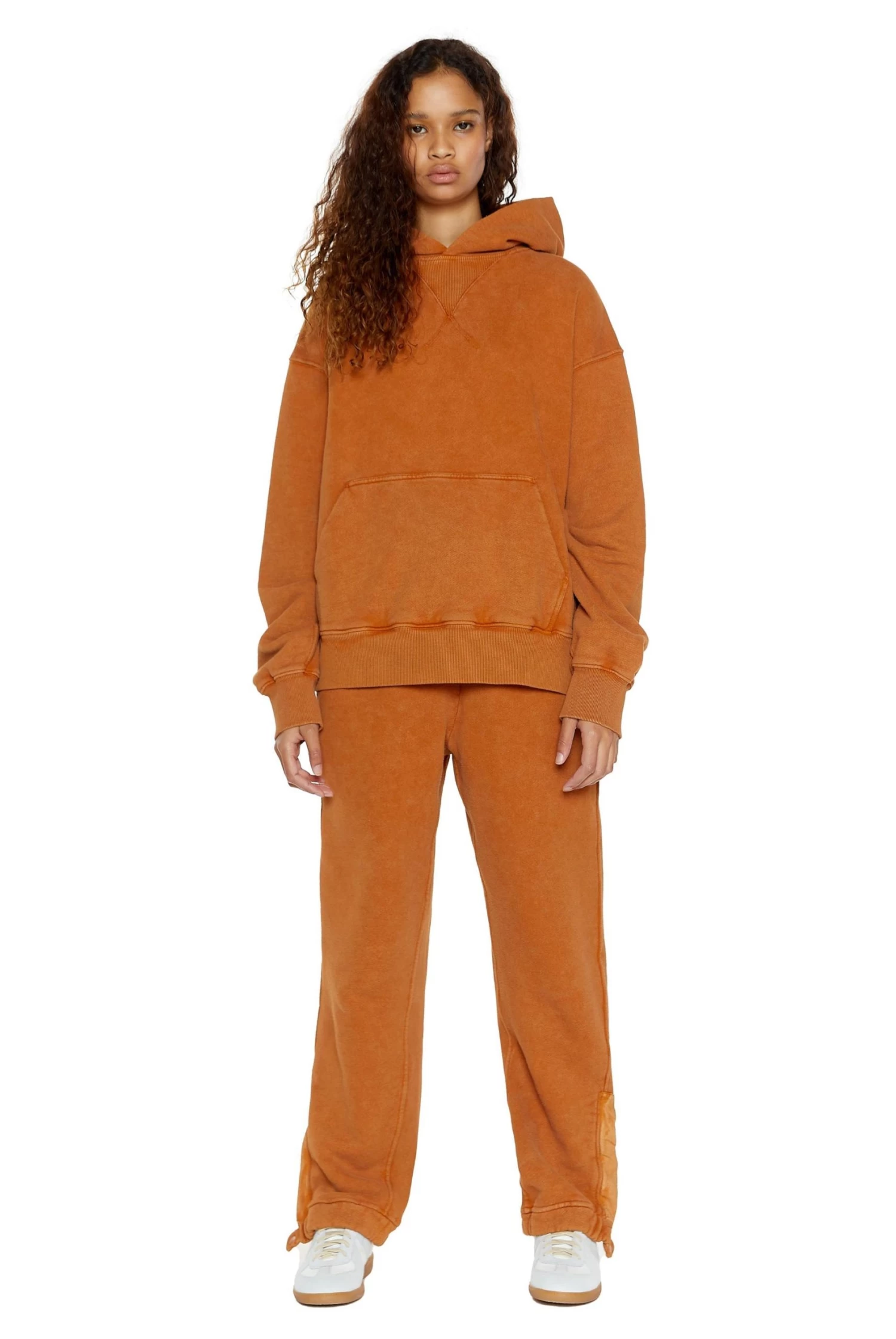 Jaded London NTRLS Rust Orange Oversized Hoodie - Image 3