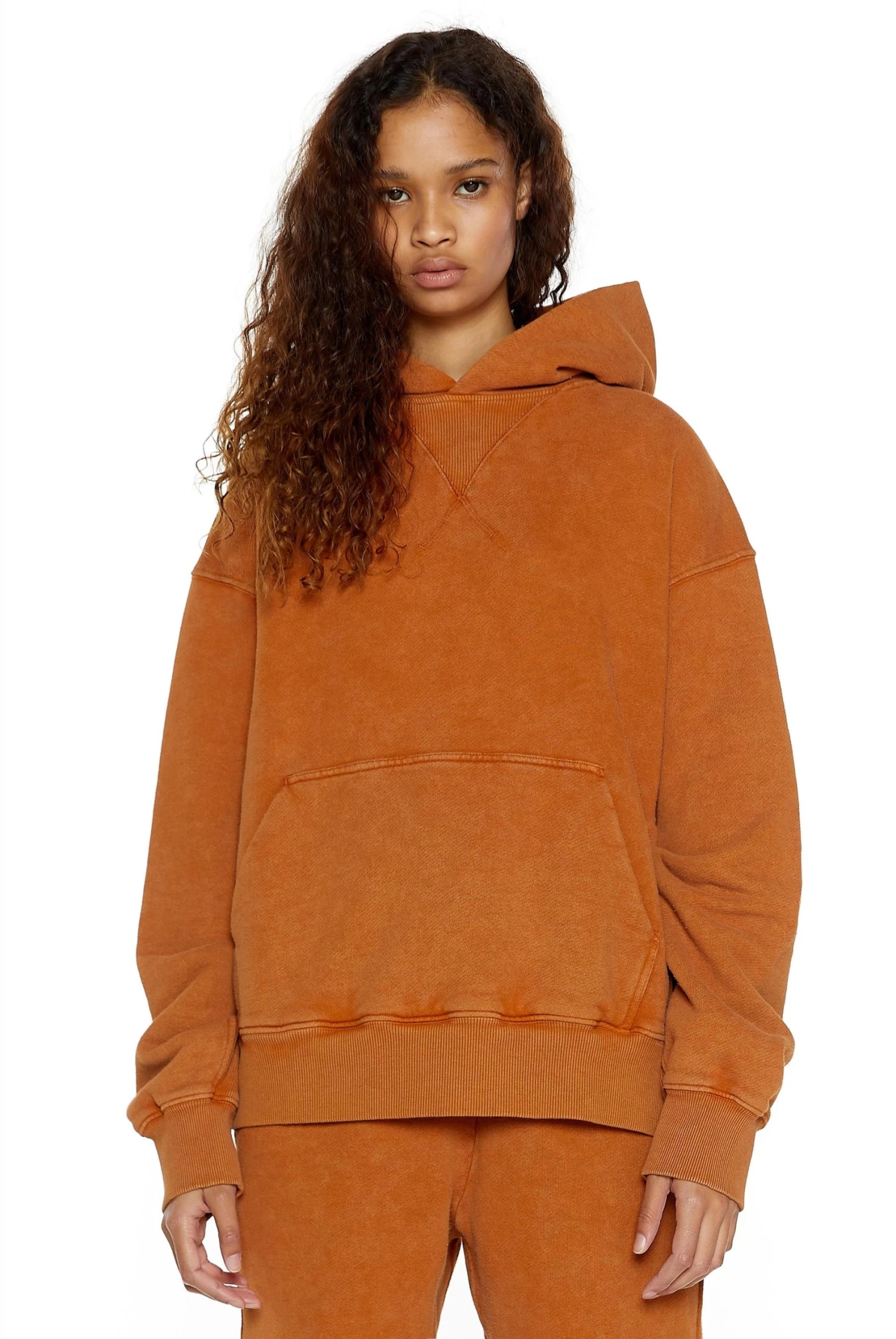 Jaded London NTRLS Rust Orange Oversized Hoodie
