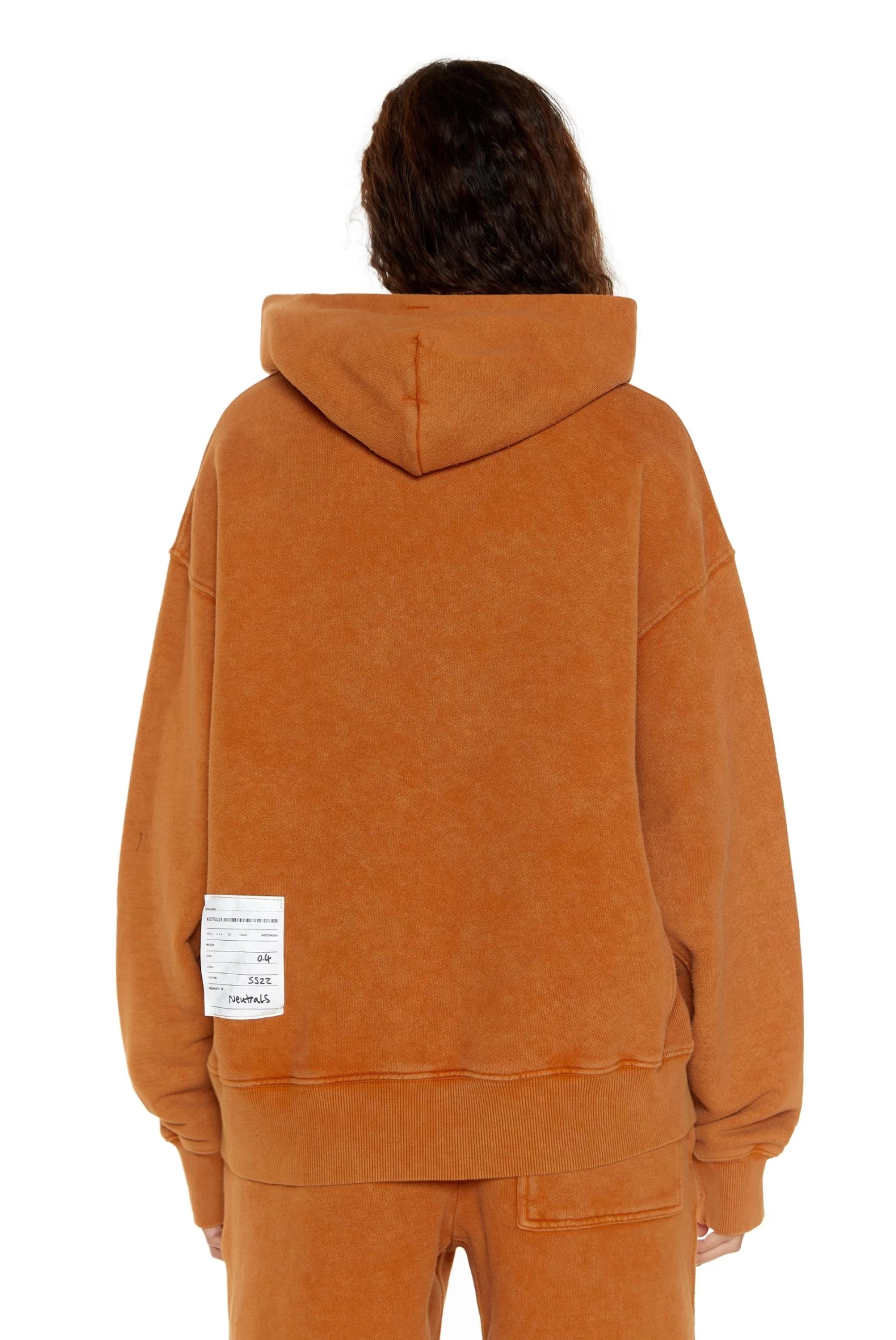 Jaded London NTRLS Rust Orange Oversized Hoodie - Image 4
