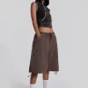 Jaded London Brown Parachute Cargo Shorts