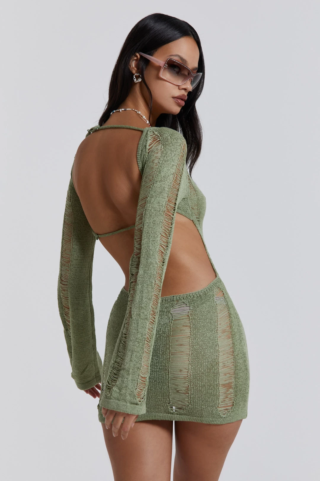 Jaded London Khaki Umbra Dress - Image 2