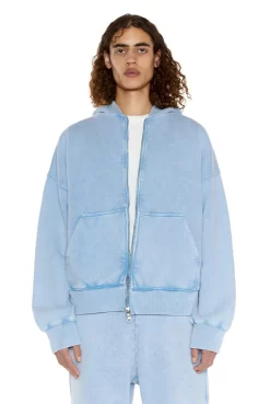NTRLS Powder Blue Oversized Zip Through Hoodie