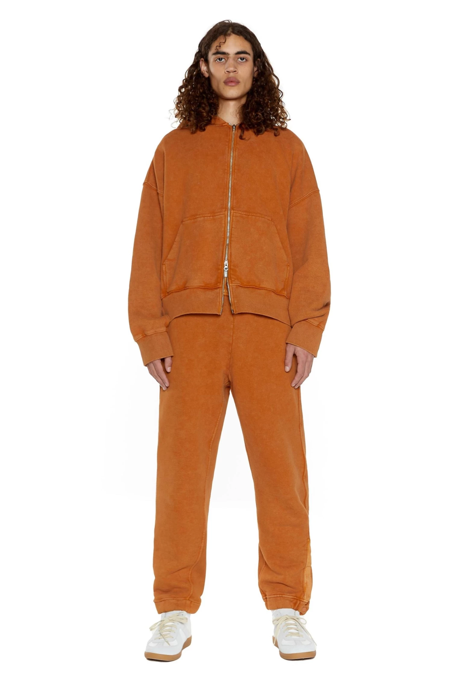 NTRLS Rust Orange Oversized Zip Through Hoodie - Image 3