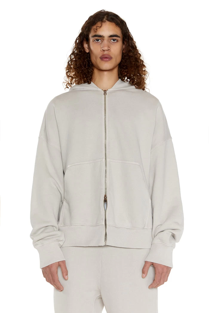 NTRLS Stone Oversized Zip Through Hoodie