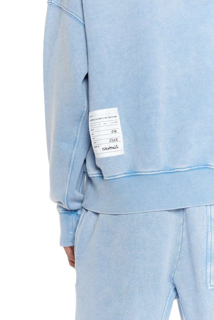 Jaded London NTRLS Powder Blue Oversized Zip Through Hoodie - Image 6